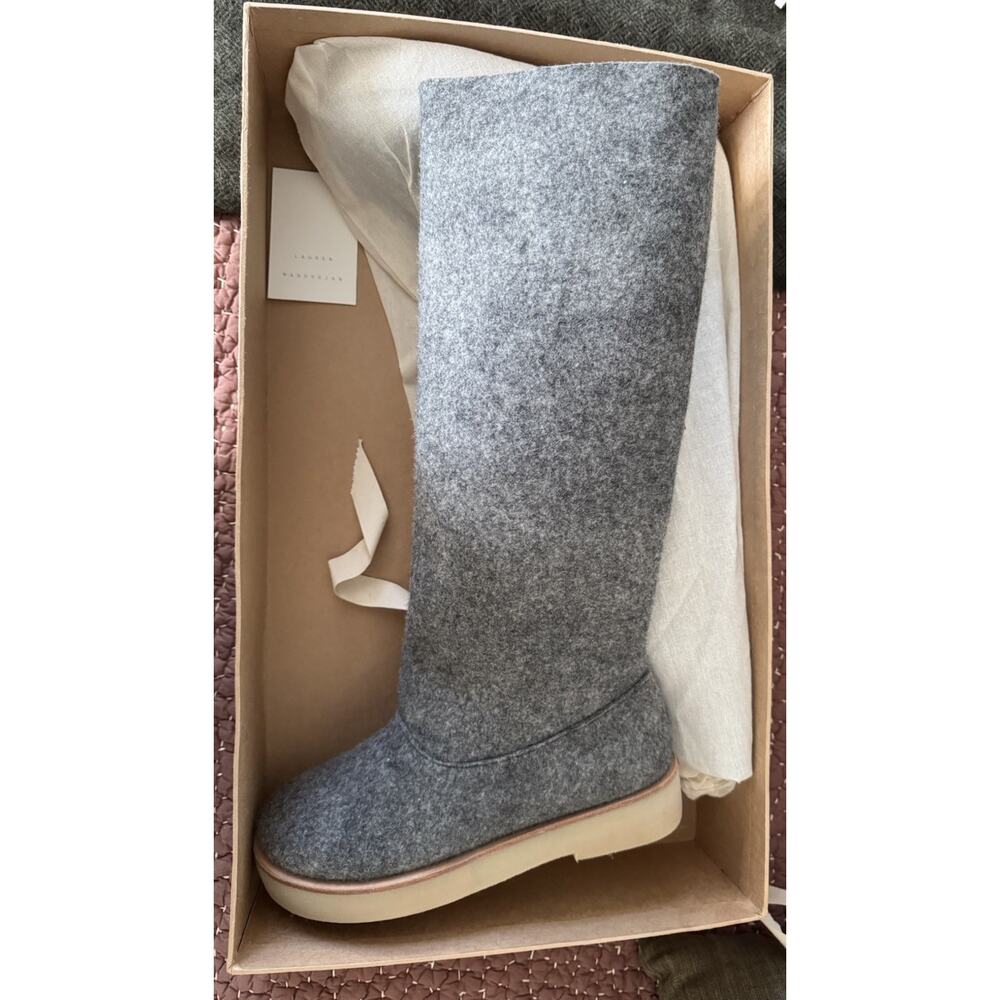 NIB Lauren Manoogian Felt Form Boot in Grey Melange - 38 - Picture 5 of 10